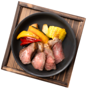 Steak and vegetables