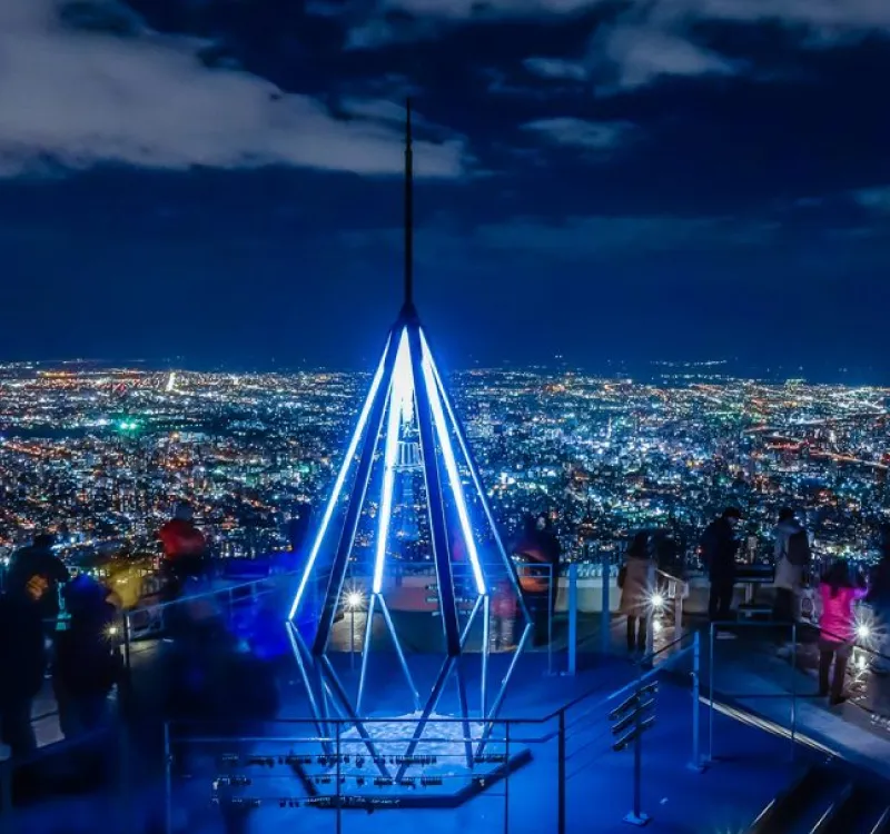 Night view from the Mt. Moiwa Observatory