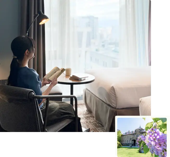 Relaxing hotel stay